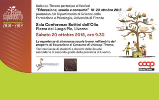 Volantino educazione, scuola e consumo di saperecoop
