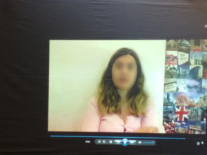 Screen video durante evento di Percorsi di legalità e cittadinanza attiva