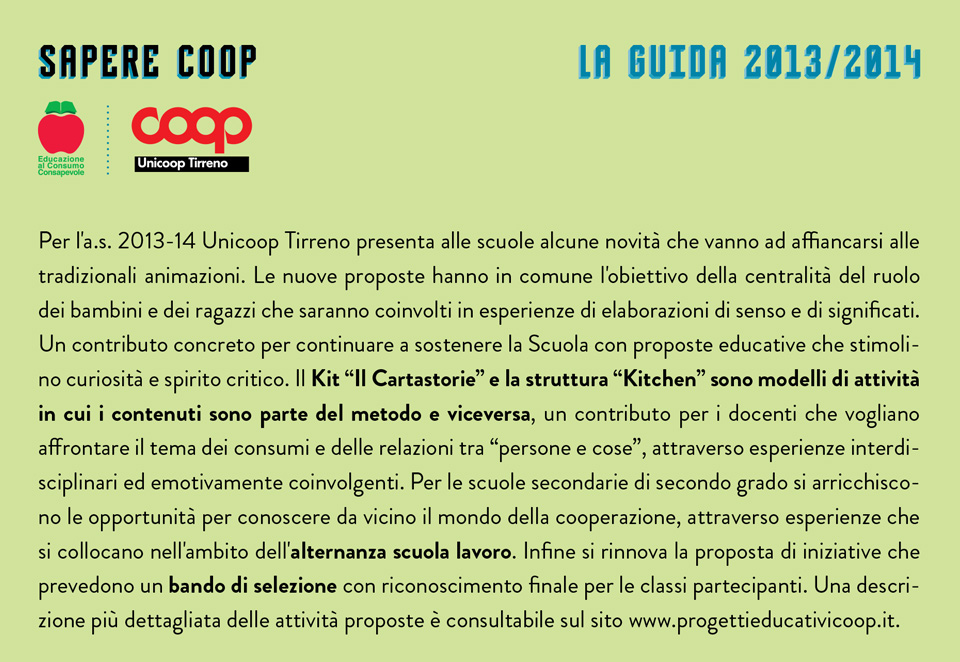 Copertina guida Saperecoop duemila 13 14