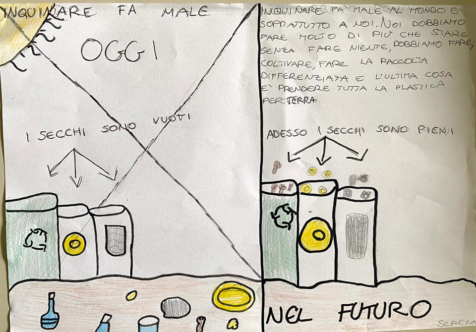 Disegno di un dei bambini per il progetto cartastorie Disegno di un dei bambini per il progetto cartastorie