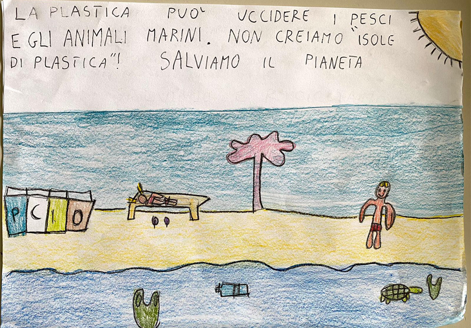 Disegno di un dei bambini per il progetto cartastorie Disegno di un dei bambini per il progetto cartastorie