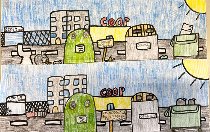 Disegno di un dei bambini per il progetto cartastorie