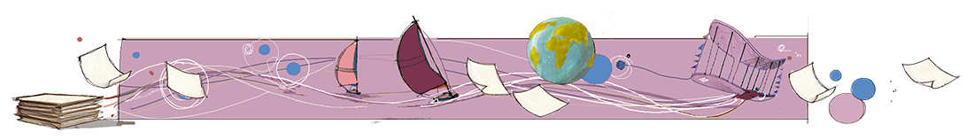 Disegno barche a vela e un aeroplano Disegno barche a vela e un aeroplano