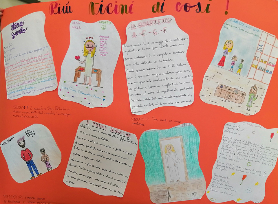 Cartellone realizzato dai bambini più vicini di così Cartellone realizzato dai bambini più vicini di così
