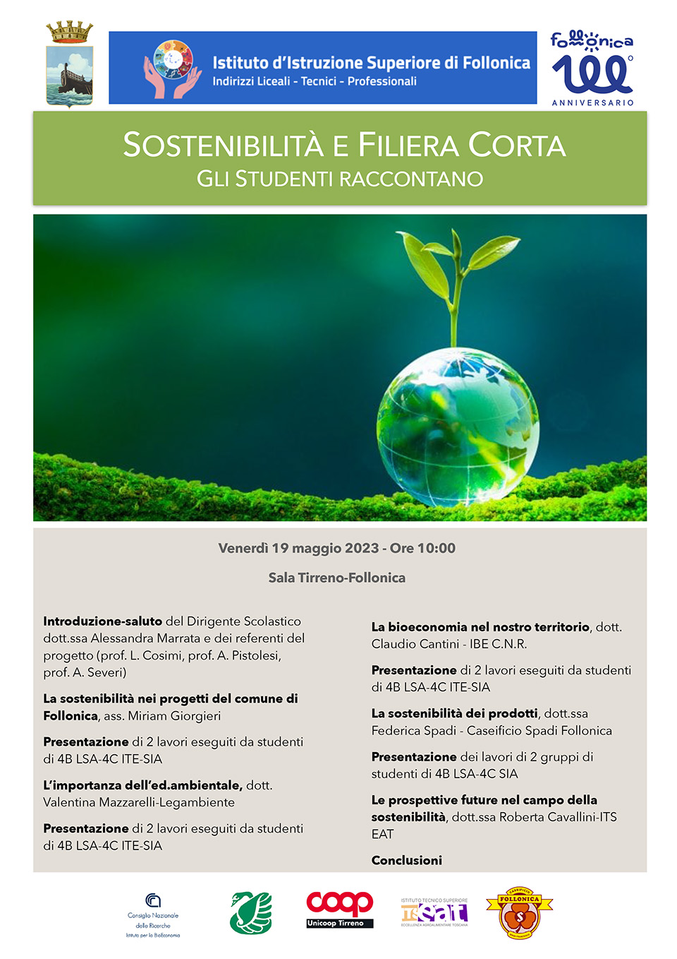 Volantino sostenibilità e filiera corta, gli studenti raccontano. viene rappresentato il mondo su cui cresce un filo d’erba Volantino sostenibilità e filiera corta, gli studenti raccontano. viene rappresentato il mondo su cui cresce un filo d'erba