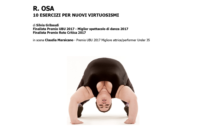 R. OSA 10 ESERCIZI PER NUOVI VIRTUOSISMI. immagine di ragazza che fa un ponte di ginnastica