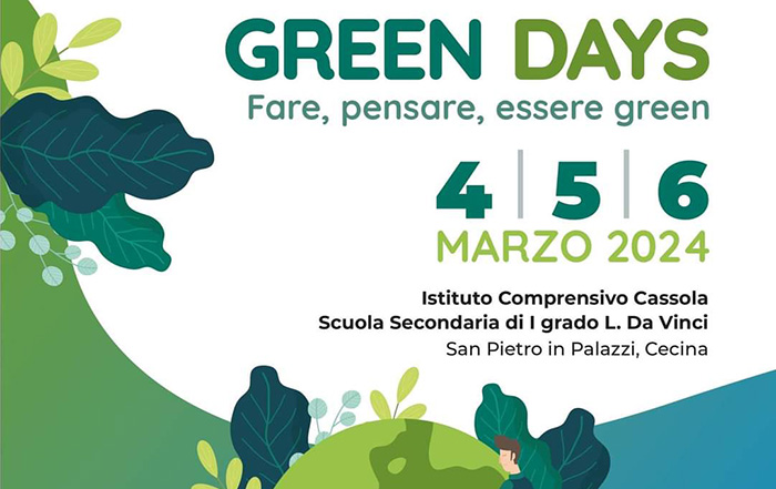 anteprima volantino green days: fare, pensare, essere green.