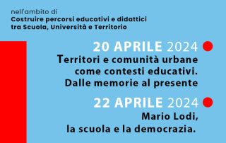 Locandina eventi 20 e 22 Aprile
