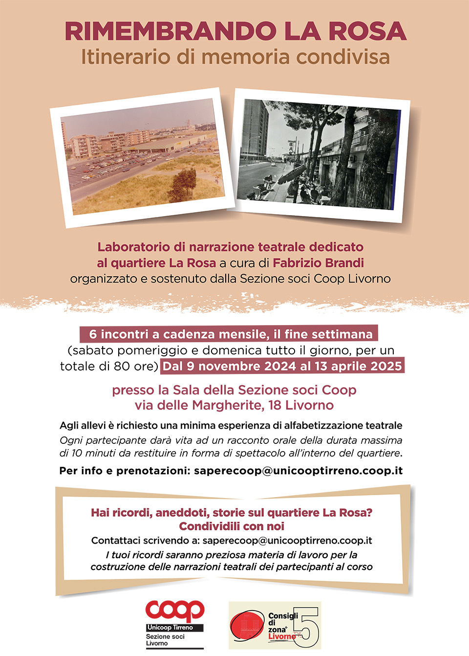 locandina rimembrando la rosa. itinerario di memoria condivisa locandina rimembrando la rosa. itinerario di memoria condivisa