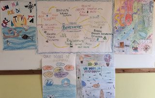 disegno creato da bambini per progetto un mare di connessioni