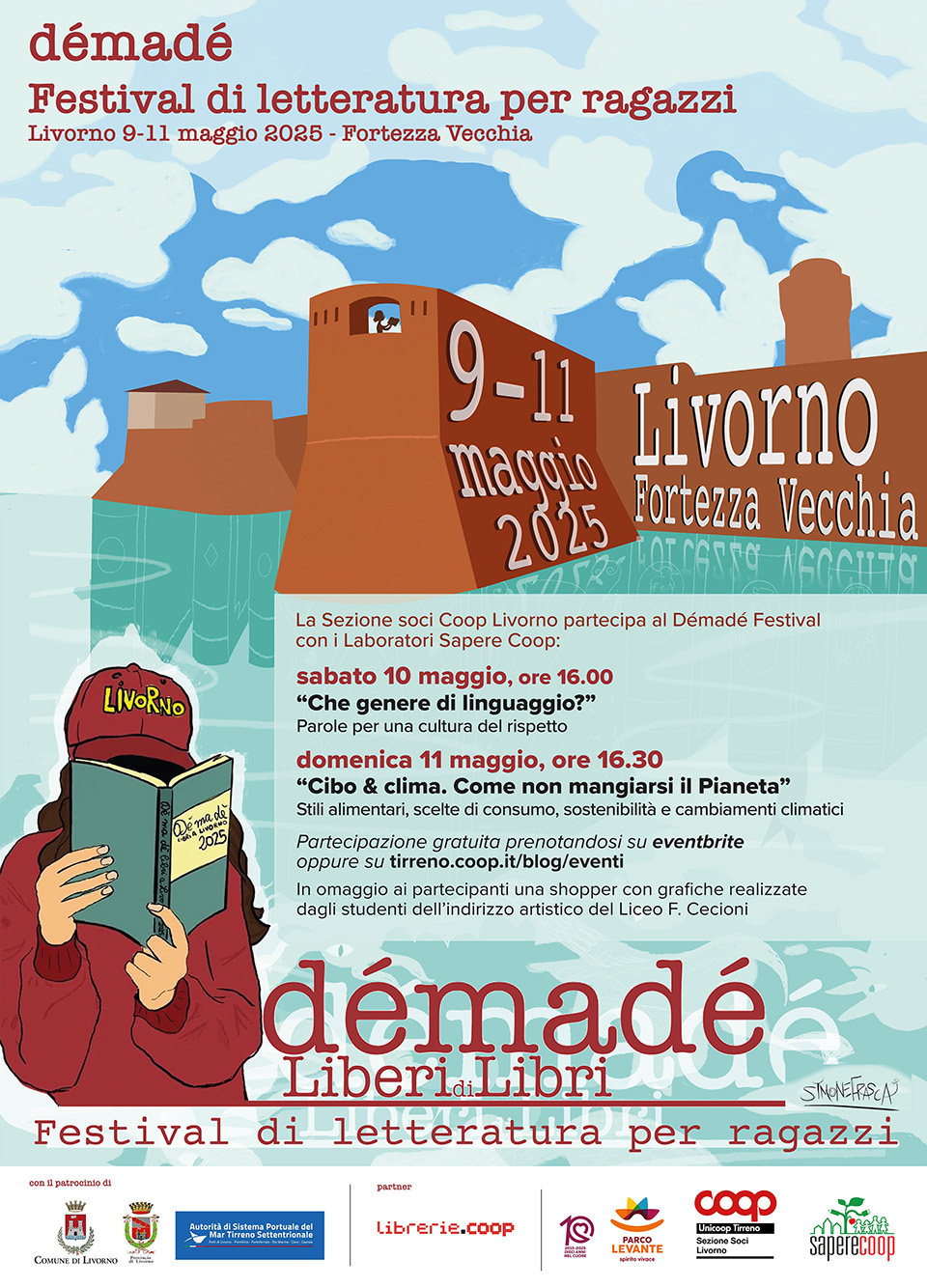 Locandina demadè festival letteratura per ragazzi maggio 2025