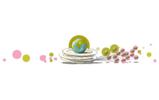 Disegno api che trainano la Terra