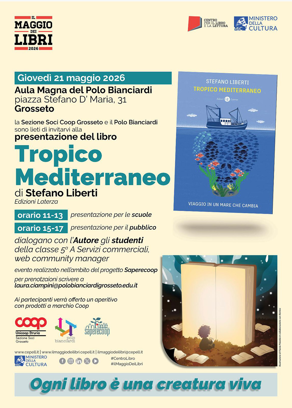 volantino presentazione libro tropico mediterraneo
